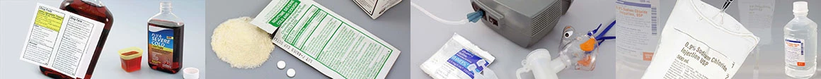 Pharmaceutical products tested under USP 232: oral liquids, powders, tablets, inhalation and injectable solutions